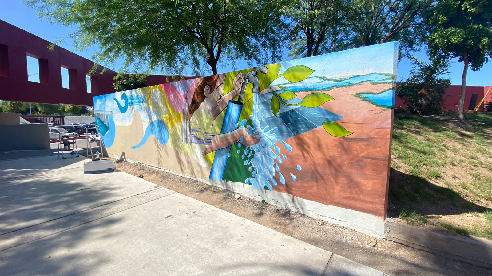 REALIZAN MURAL REPRESENTATIVO DEL CICLO URBANO DEL AGUA EN CESPM