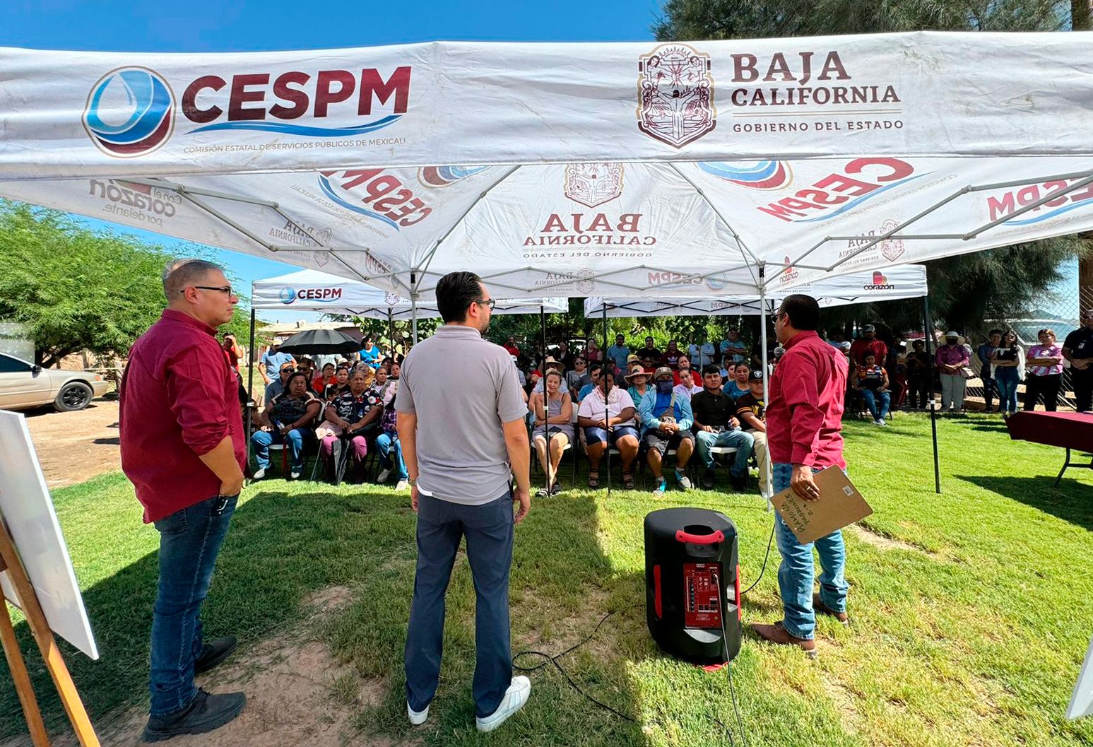 CESPM REALIZA REUNIÓN INFORMATIVA PARA INTRODUCCIÓN DE TUBERÍA DE AGUA POTABLE EN COMUNIDAD DOS TUBOS Y POBLADO FRANCISCO SANTANA PERALTA 