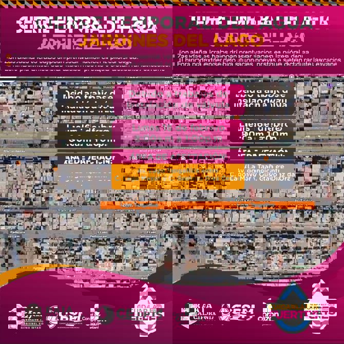 REALIZARÁ CESPM CIERRE TEMPORAL DE AGUA EN JARDINES DEL LAGO POR INSTALACIÓN DE VÁLVULA