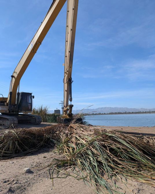 CESPM REALIZA MANTENIMIENTO EN LAGUNAS DE LA PTAR ZARAGOZA