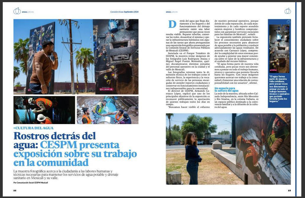 EXPOSICIÓN FOTOGRÁFICA DE CESPM FORMA PARTE DE LA EDICIÓN MÁS RECIENTE DE LA REVISTA CONEXIÓN ANEAS